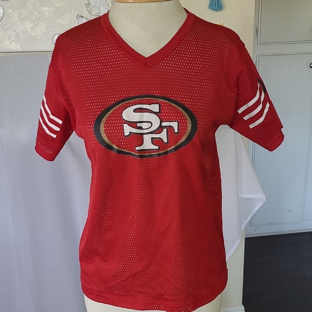 Red SF Logo Mesh Jersey